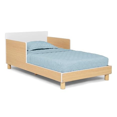 Delta Children - GapKids Wood Toddler Bed with Reversible Headboard - Greenguard Gold Certified, Natural/White