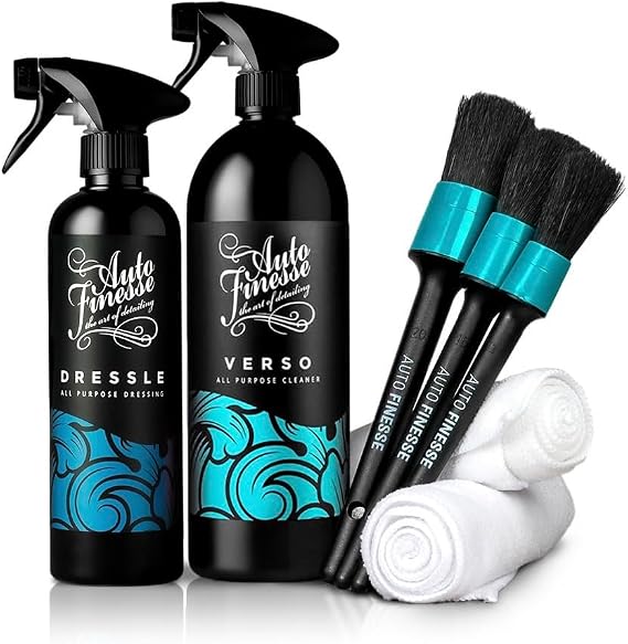 Auto Finesse Engine Bay Cleaning Kit | Complete Engine Detailing Kit with Degreaser, Dressing & Brushes | UK Made