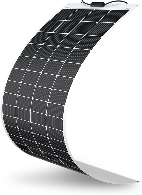 Renogy Flexible Solar Panel 200W 20V 10A Monocrystalline 240° High Flexibility High Conversion Rate Foldable Ultra-thin Lamination Super Lightweight Multi Busbar PERC Technology High Durability IP67