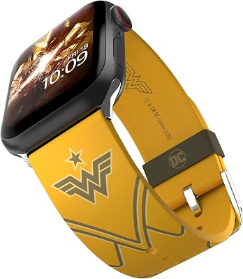 DC Comics - Wonder Woman 1984 Smartwatch Band Officially Licensed, Compatible with Every Size & Series of Apple Watch watch not included