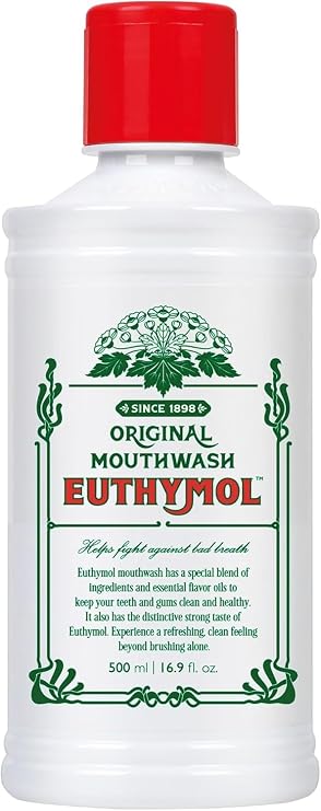 Euthymol Original Mouthwash, 500 ml, Classic Formula Since 1898, Helps Fight Bad Breath