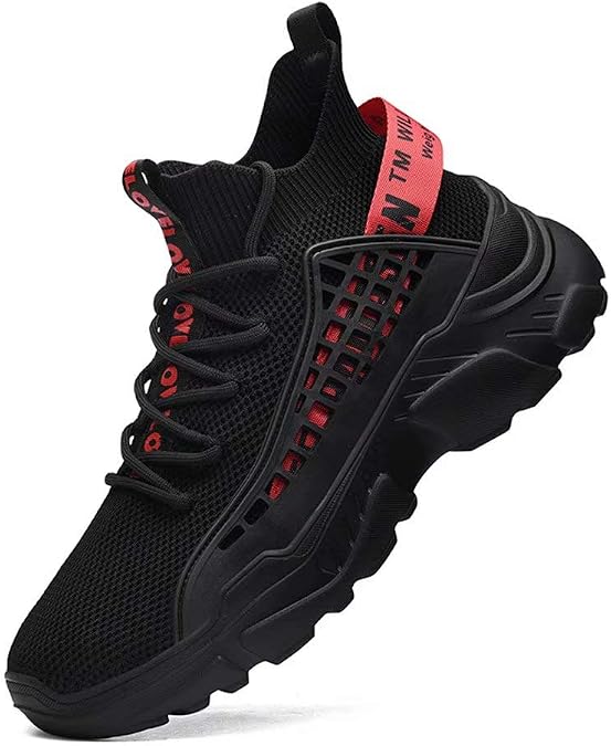 Fushiton Mens Trainers Running Shoes Hi Top Casual Shoes Fashion Sport Sneakers Walking Lightweight Breathable