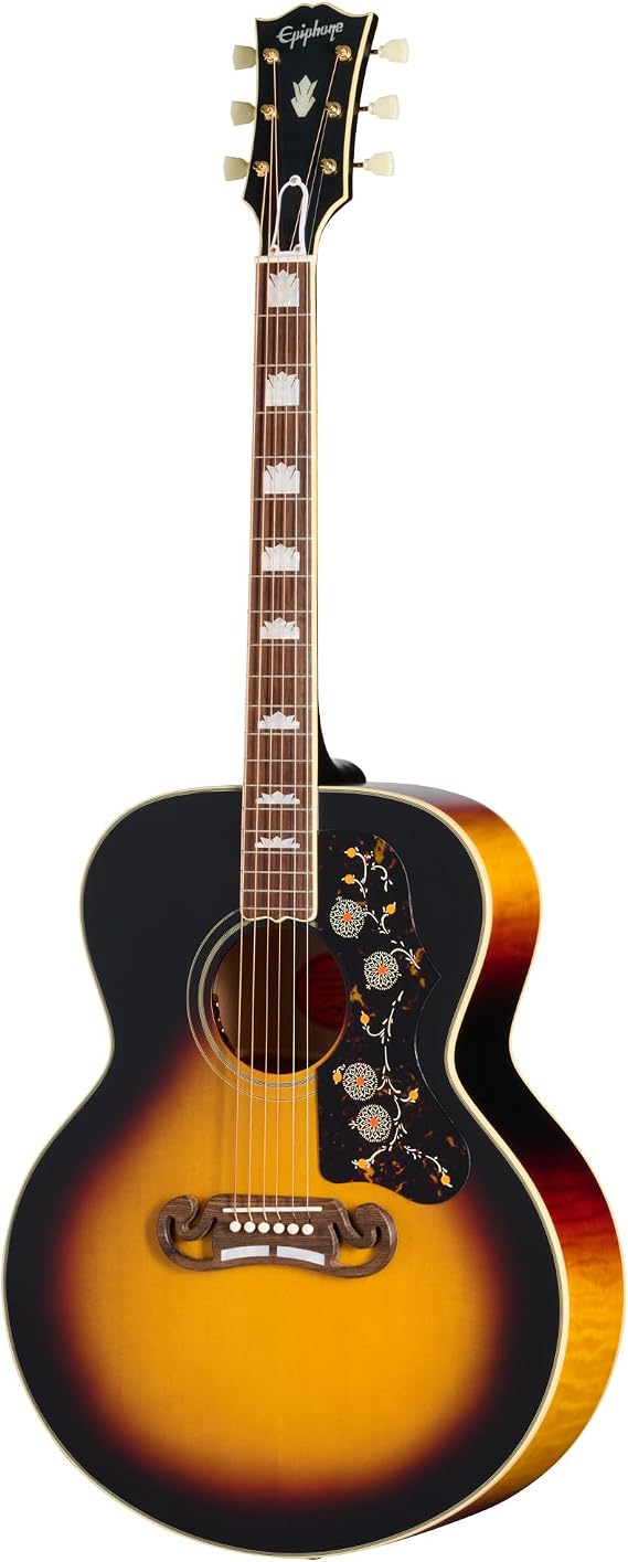 Epiphone Inspired by Gibsom Custom Reissue 1957 SJ-200 Acoustic Electric, Vintage Sunburst with Case
