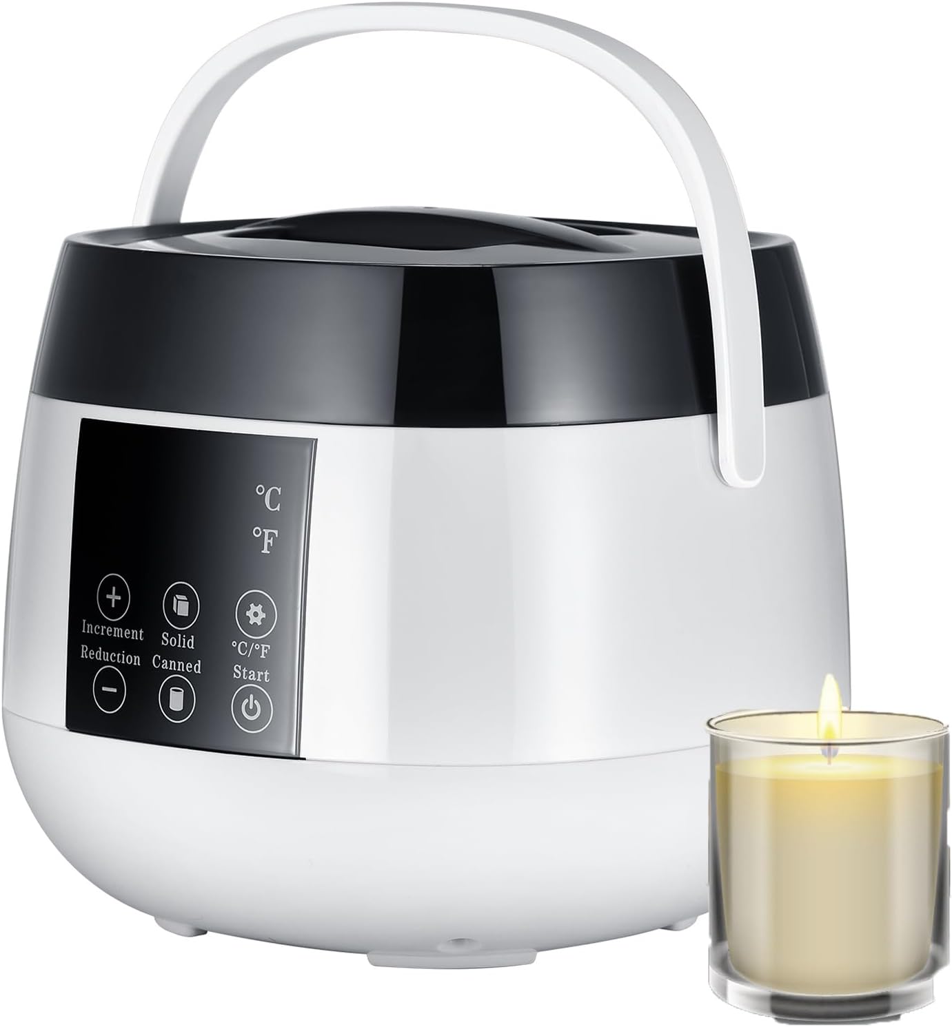 Electric Wax Melter, Soap Base Candle Making Supplies For Diy Candle Making, Easy Pour, Non-Stick, Small Candle Melting Pot With Led Temperature Display, Scented Wax Melts Kit With Candle Making