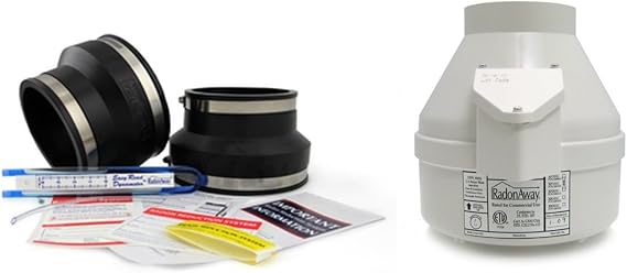XP 201 Radon Fan and Install Kit (3 x 4, Black)