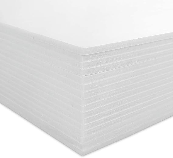 CBTONE 16 Pack Foam Board 12 x16 Inch White Polystyrene Foam Sheet 3/16 Inch Thick Foam Core Board for Photo Framing, Art Display and Handicraft