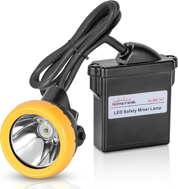 Superbright Rechargeable LED Mining Headlamp, High Lumens Hard Hat Cap Light, Waterproof Explosion-Proof Safety Head Torch, Durable Work Light for Mining, Hunting, Fishing, Camping, Construction