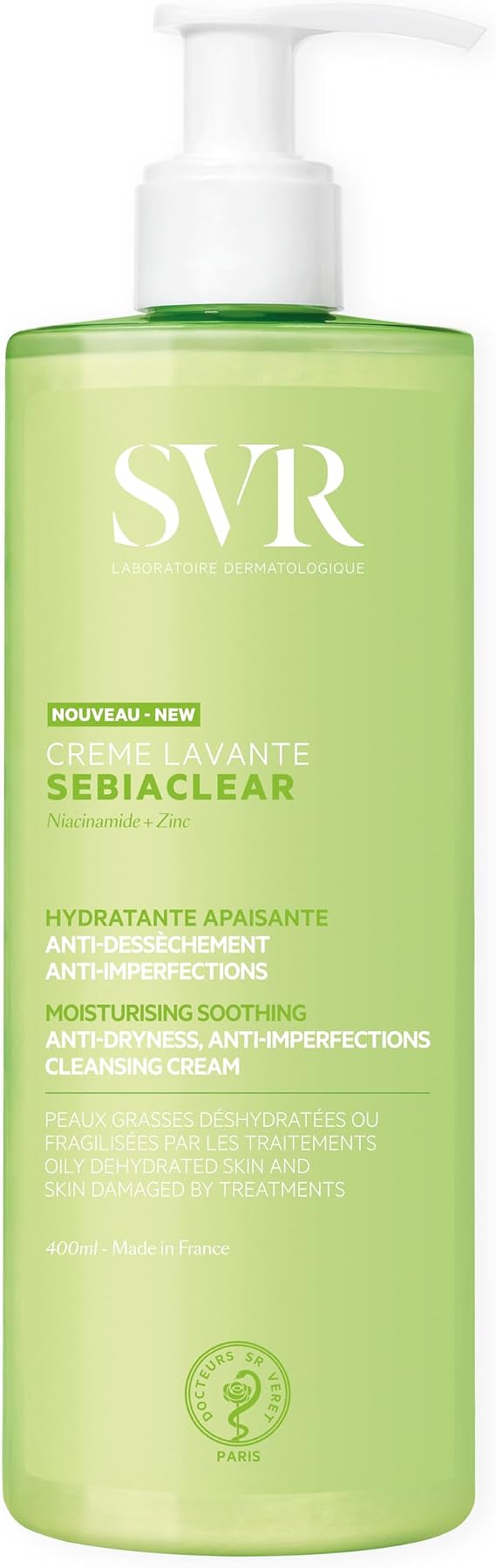 SVR Sebiaclear Creme Lavante Yüz Temizleyici 400 ml