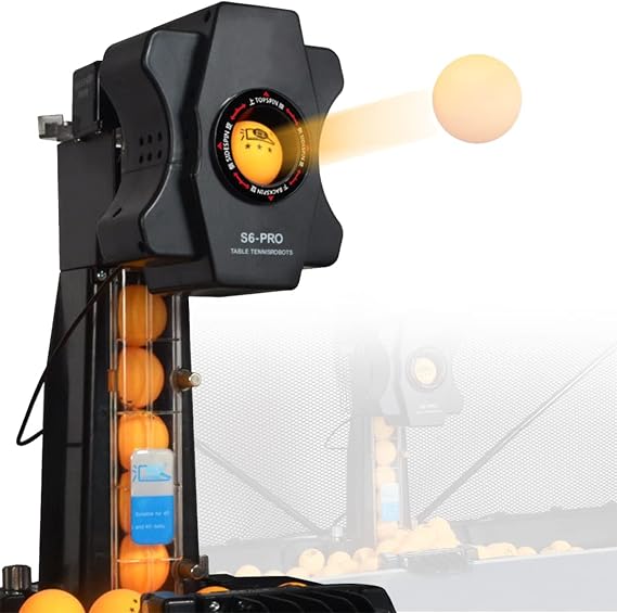 Table Tennis Robot Ping-pong Ball Machine - Multi-Rotation Table Tennis Launcher With Ball Recycle Catch Net, Automatic Ball Collection And Serve Machine For Training