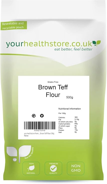 yourhealthstore Premium Gluten Free Brown Teff Flour 500g
