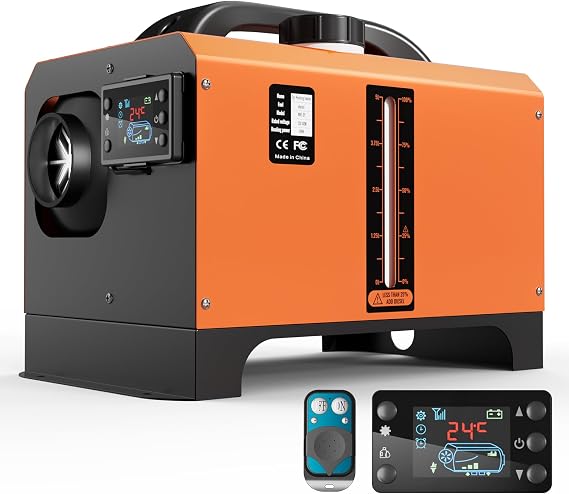 12V Diesel Heater, 8KW Portable Diesel Air Heaters, All in One Parking Heaters with Remote Control and LCD Screen, Diesel Air Heater with 1.3Gal Fuel Tank, for Car SUV Trailer Camper Van Boat Garage
