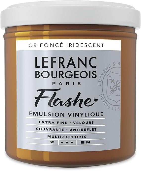 Lefranc Bourgeois Flashe Vinyl Paint - 125 ml, Iridescent Deep Gold