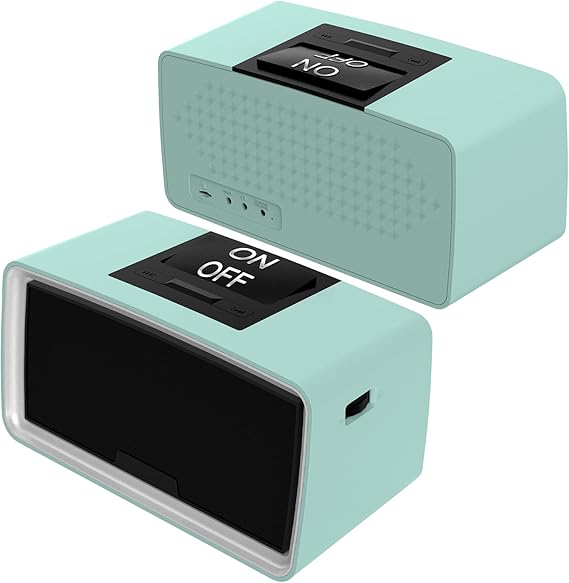 Simple Music Player for Elderly, Easy Audiobook Player with 32GB TF Card & Card Reader for Dementia, Alzheimers, Visually Impaired, Low Vision Patients, Wired - Cyan