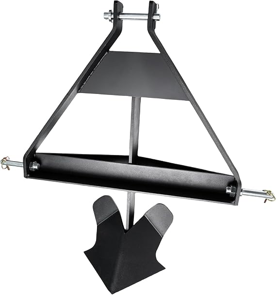 3 Point Middle Buster Plow Compatible with Category 1 Three-Point Quick Hitch Tractors, Furrowing Plow for Ditching, Lawn & Garden Tractor Implements