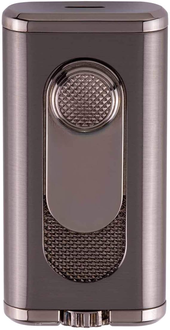 Xikar Verano Flat Flame Cigar Lighter, Attractive Gift Box, Elegant Metal Construction, Gunmetal