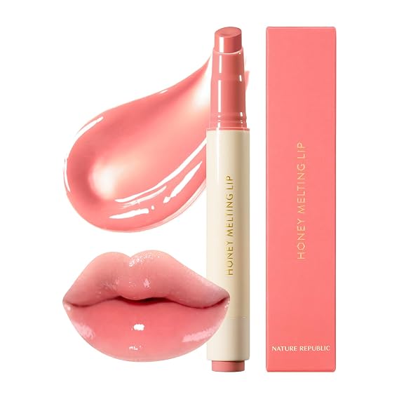 Nature Republic HONEY MELTING LIP (02 FIG) | SOFT LIP STICK, Hydrating Gloss, Moisturizing balms, Sheer tint, Shine & Nude, Glowy Finish, korean make up
