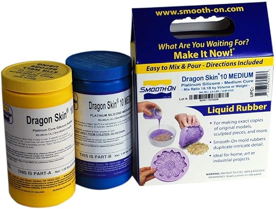 Dragon Skin 10 Medium - Addition Cure Silicone Rubber Compound - Pint Unit