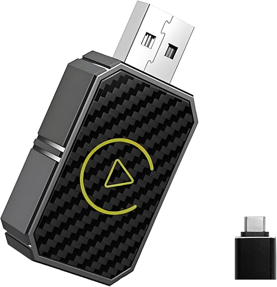 Wireless Carplay Adapter for Apple Android Auto Wireless Adapter for Factory Wired Cars,Bluetooth Fast Auto-Connect No Lag for iPhone 6+/iOS 10+ Android 11+