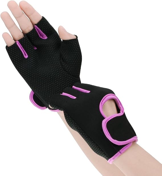 Workout Gloves for Men Women, Ventilated Sports Gym Gloves with Non-Slip Silicon Grip, Great for Pull Ups, Cross Training, Fitness, Weight Lifting, Cycling