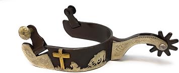 AJ Tack Praying Cowboy Antique Brown Spurs