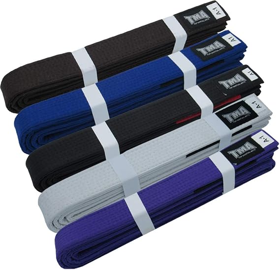 TMA Jiu Jitsu GI Belts BJJ Brazilian Fight Uniform Belt 100% Cotton MMA US