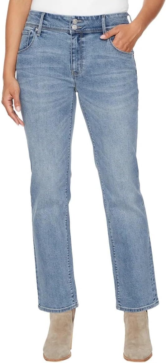 Hudson Women's Mid-Rise Slim Straight Leg Jeans