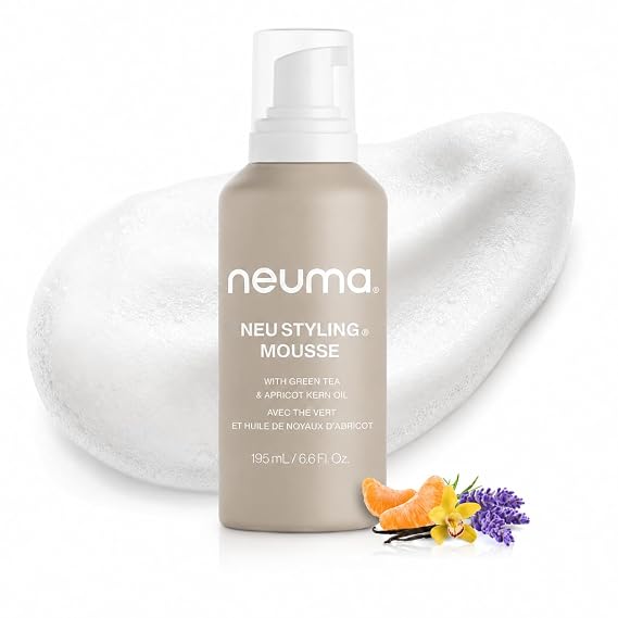 Neuma Neu Styling Foam Hair Mousse 6.6 Fl. Oz | Weightless Volumizing Mousse For All Type Hair With Lavender & Vanilla Scent | Adds Body, Boosts Shine & Enhances Curls | Vegan and Color-Safe Formula