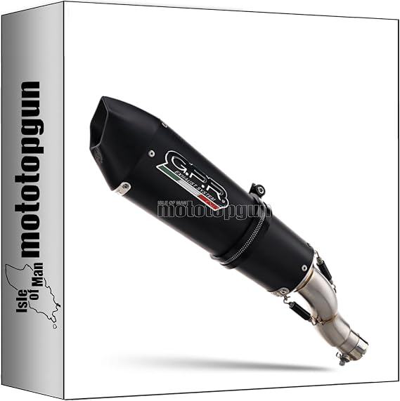 full system exhaust gpr racing black titanium gpe, db-killer included, a.78.racedb.gpan.blt compatible with aprilia rs 457 2024 2025 mototopgun