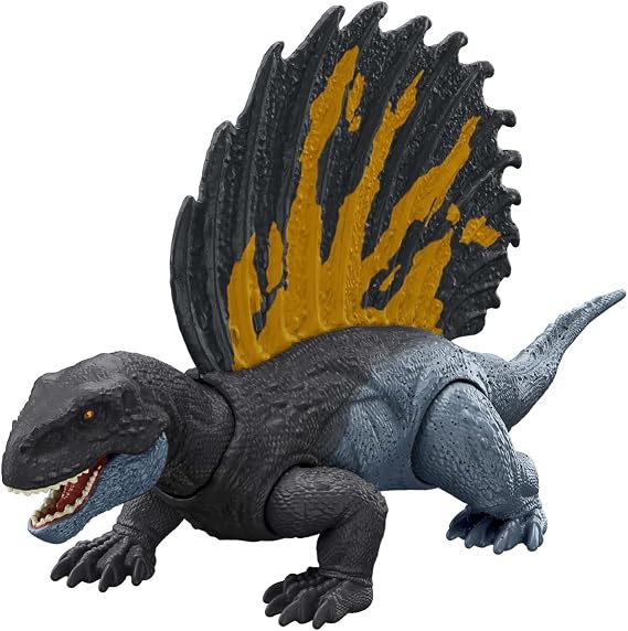 Mattel Jurassic World Strike Attack Edaphosaurus Dinosaur Action Figure Toy with Attack Feature & Movable Joints