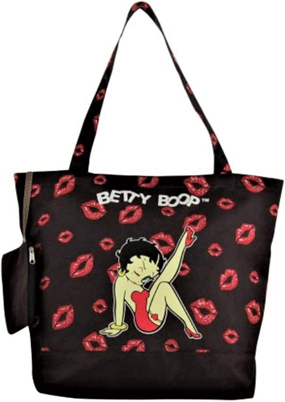 Betty Boop Polyester Shopping Bag with Coin Purse, Tote Style