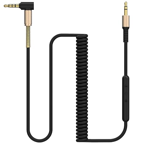 Major 3 Cable with Microphone Compatible with Marshall Major II, Major III, Major IV, Major V, Monitor II Active Noise Canceling Headphone, 5-7.5ft