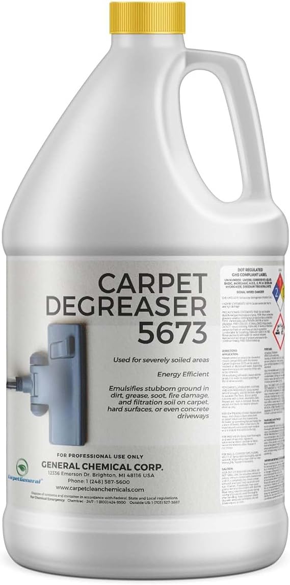 Professional Carpet Degreaser - Heavy Duty Spot Cleaning Liquid - Ultimate Clean Product for Carpet, Car Upholstery, Stain Removal - Superior Cleaning for Spotless Rug, 1 Gallon Jug