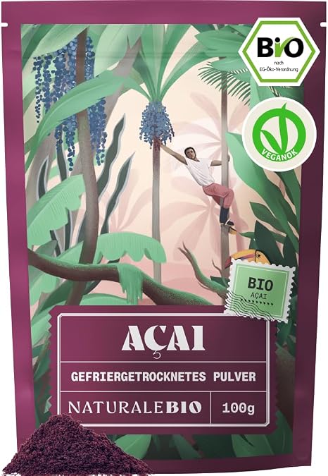 NaturaleBio Organic Acai Powder Freeze-Dried Superfood