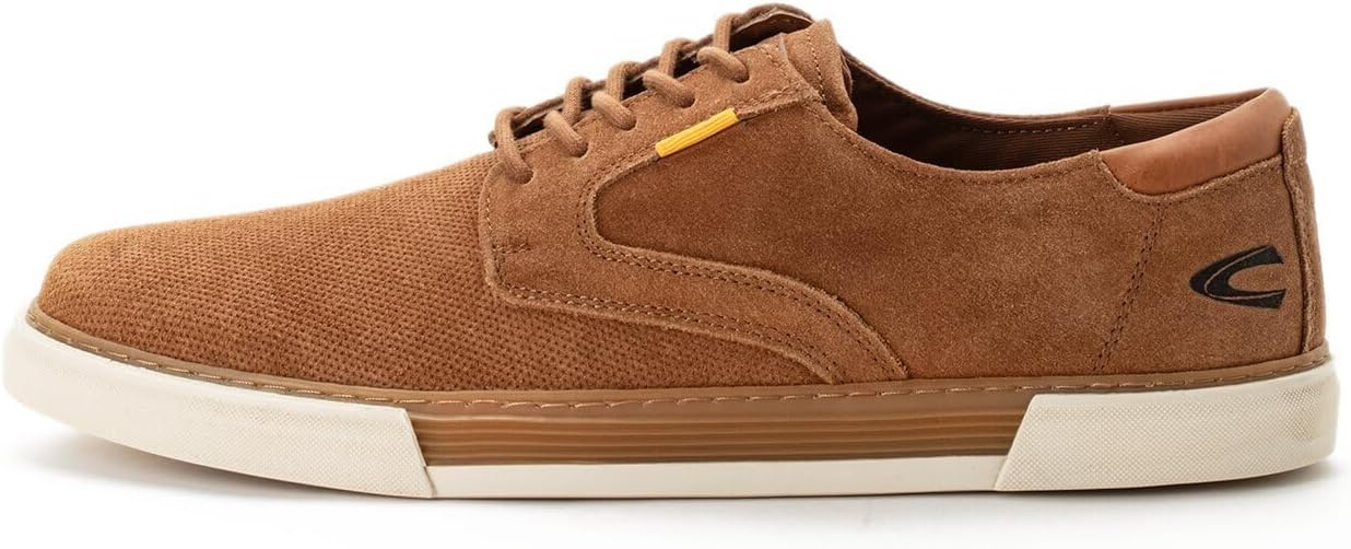 camel active Mens Leather Trainers, beige, 10.5 Men