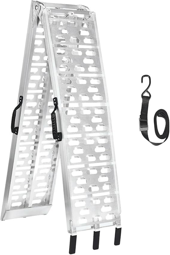 Motorcycle Ramp for Pickup Trucks, Aluminum Dirt Bike Ramp, 1 Pack