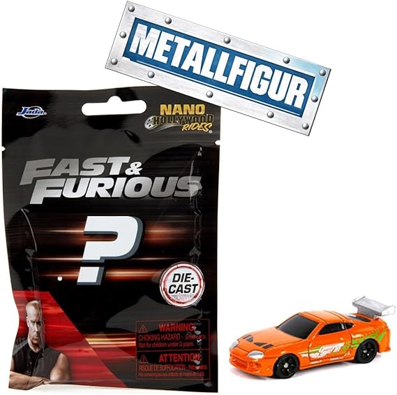 253201008 Fast Furious Blind Nano Figure Surprise Package (includes 1 Surprise Car)
