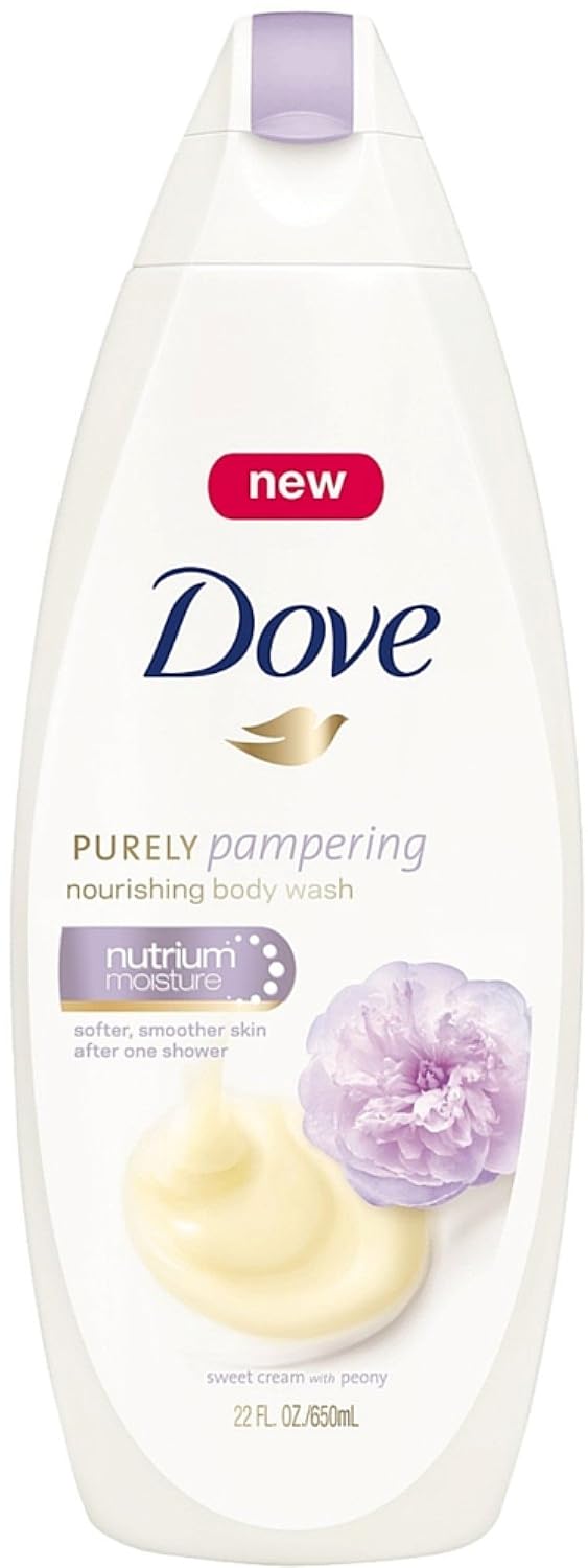 Dove Body Wash Renew Peony & Rose Oil For 24hr Lotion-Soft Skin Moisturizing Skin Cleanser with No Sulfates No Parabens 20 oz