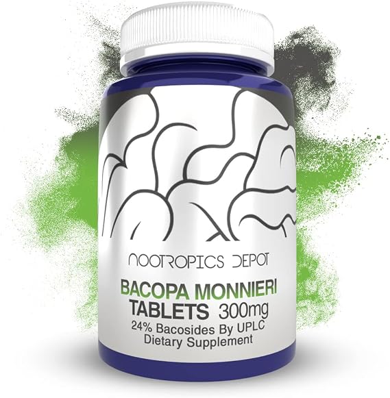 Bacopa monnieri Extract Tablets | 120 Count | Minimum 24% Bacosides | May Help Support Cognitive Function | May Help Support Stress Management
