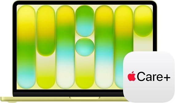 Apple 2026 MacBook Neo A18 Pro 13" Notebook with Chip: AI and Apple Intelligence, Liquid Retina Display, 8GB Memory, 512GB SSD, 1080p FaceTime HD Camera, Touch ID - Citrus + 3 Year Extended AppleCare+
