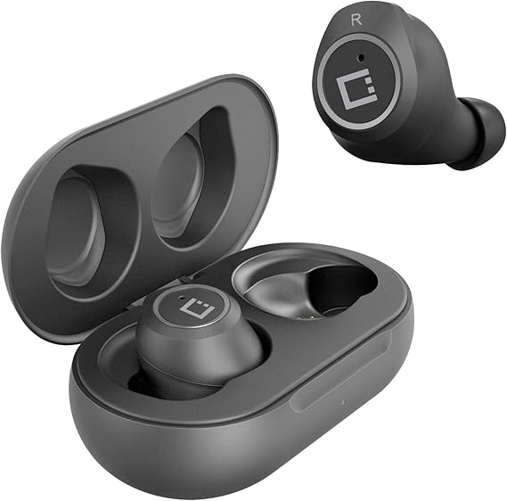 Wireless V5 Bluetooth Earbuds Compatible with Micromax Canvas L with Charging case for in Ear Headphones. (V5.0 Black)