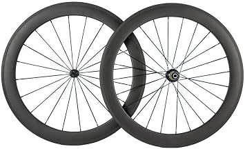 700c 60mm 3k Carbon Clincher Wheelset Cycling Racing Wheels 20/24h