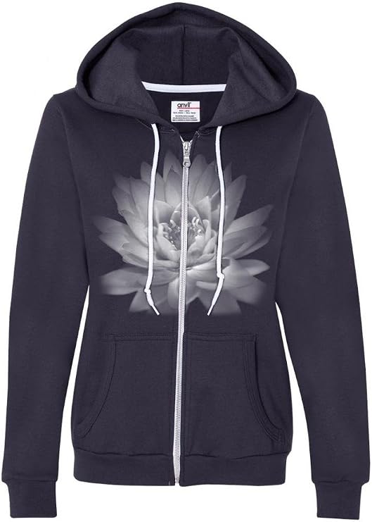 Yoga Clothing For You Ladies Lotus Flower Full Zip Hoodie