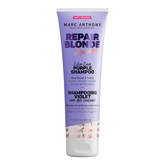 Marc Anthony Repair Blonde, Toning Purple Shampoo for Blonde & Gray Hair