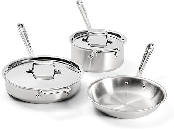 All-Clad D5 Stainless Steel 5-Piece Cooking Set, Made in the USA