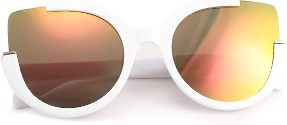 FEISEDY Fashion Oversized Round Square Vintage Cat Eye Sunglasses for Women B2737