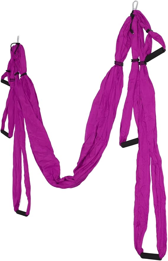 Yunir Aerial Yoga Swing Set, Swing Set for Home Outdoor, Polyester Cotton Adjustable Yoga Hammock, for Physical Exercise Improve Flexibility, With Carrying Bag