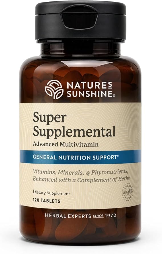 Nature's Sunshine Super Supplemental: Complete Multivitamin with Minerals, Antioxidants & More for Nutritional Gaps, Overall Health, Immune & Energy Support. 120 Tabs