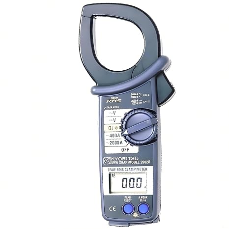 Japan Quality KYORITSU KEW 2002PA 2002R Digital Clamp Meter 2000A AC DC Current Pliers Ammeter Voltmeter True RMS Resistance Frequency Tester High Precision Minimum Resolution 0.1A(2002R)