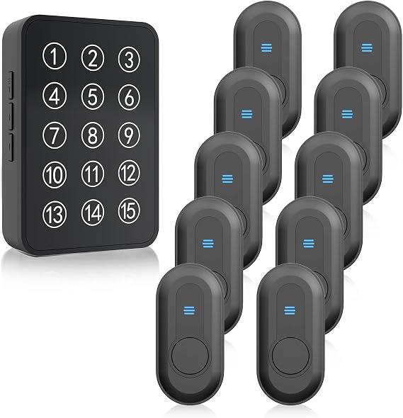 Wireless Panic Button (10 Waterproof Call Button & 1 Receiver)