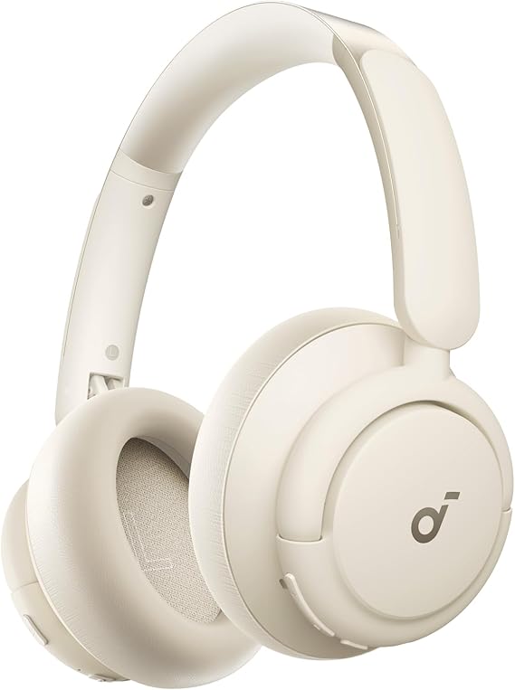 soundcore Anker Q30, Hybrid Active Noise Cancelling Over-Ear Headphones | Multiple Modes, Hi-Res Audio, Custom EQ via App, 50H Playtime, Comfortable Fit, Bluetooth, Multipoint Connection (White)